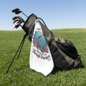 Turle als je door diepe wateren gaat golfhanddoek (Groen)