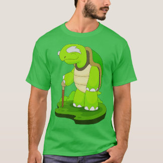 Turle Pensioner Wandelstok T-shirt