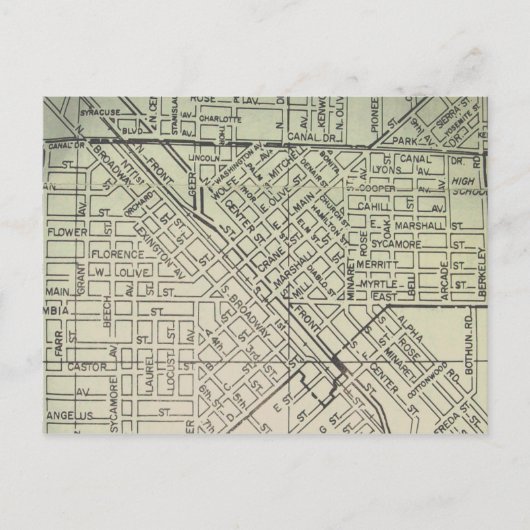 Turlock, CA  Map Briefkaart (Voorkant)