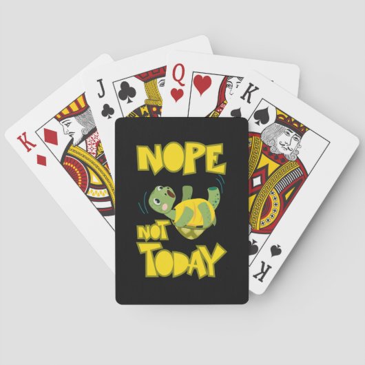 Turlte Liefhebber | Turtle Niet Vandaag Pokerkaarten (Achterkant)
