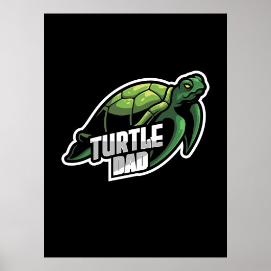 Turlte Lover | Pap schildpad Poster (Voorkant)