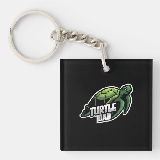 Turlte Lover | Pap schildpad Sleutelhanger (Voorkant)