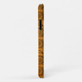 Turmeric Indian Paisley  Leather Pattern Case-Mate iPhone Case (Achterkant/rechts)