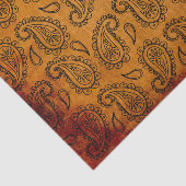 Turmeric Indian Paisley  Leather Pattern Tissuepapier (Detail)