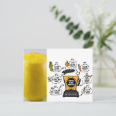Turmeric Mango Smoothie Recipe Briefkaart (Staand voorkant)