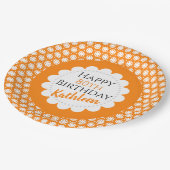 Turmeric Oranje Citrus Geometry Papieren Bordje (Gekanteld)