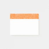 Turmeric Oranje Simply Floral Personalized Post-it® Notes (Voorkant)