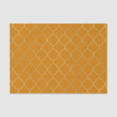 Turmeric Yellow & Gold Quatrefoil Pattern Party Tissuepapier (Voorkant)