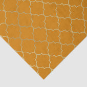 Turmeric Yellow & Gold Quatrefoil Pattern Party Tissuepapier (Detail)