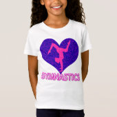 Turn glitter hart meisjes T-shirt (Voorkant)