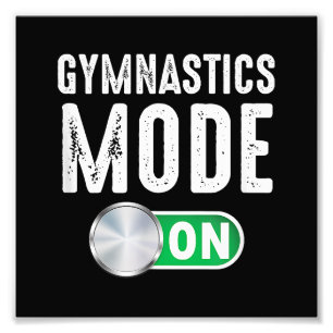 Turn gymnastiekmodus in Cool turnster Atleet Coach Foto Afdruk