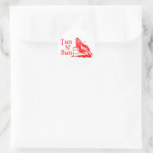 TURN N BURN RONDE STICKER (Tas)