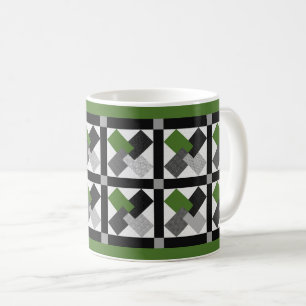"Turn of a Friendly Kaart" Patchwork-Look Koffiemok