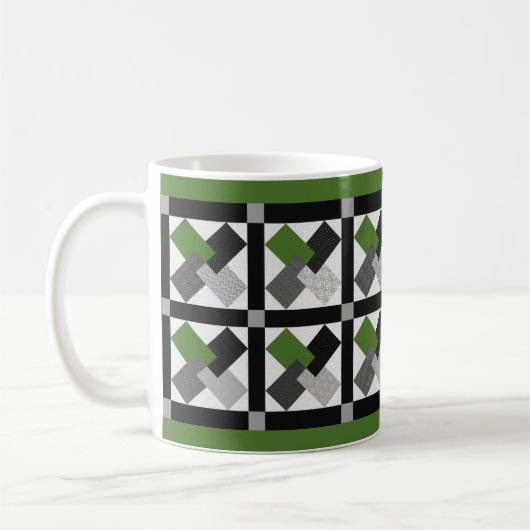 "Turn of a Friendly Kaart" Patchwork-Look Koffiemok (Links)