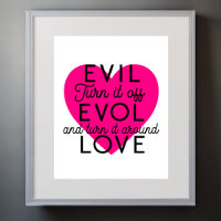 Turn Off Evil te krijgen liefde zwart roze hart