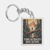 Turn Setbacks Into Setups Sleutelhanger (Voorkant Links)