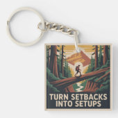 Turn Setbacks Into Setups Sleutelhanger (Voorkant)