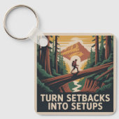 Turn Setbacks Into Setups Sleutelhanger (Voorkant)
