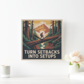 Turn Setbacks Into Setups Vierkante Klok (Huis)