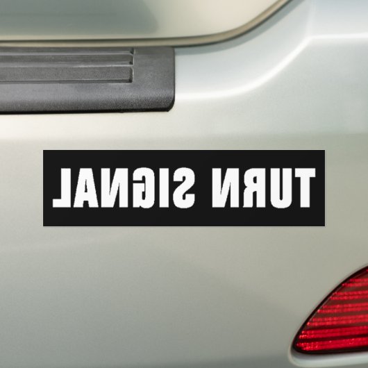 TURN SIGNAAL BUMPERSTICKER (Op auto)