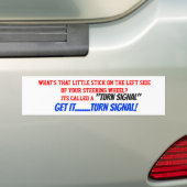 TURN SIGNALS BLINKERS STUPID DRIVERS BUMPERSTICKER (Op auto)