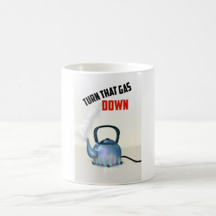 Turn the Gas Down vintage poster Koffiemok