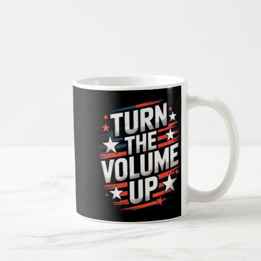 Turn The Volume Up Funny For Men Women Koffiemok (Rechts)