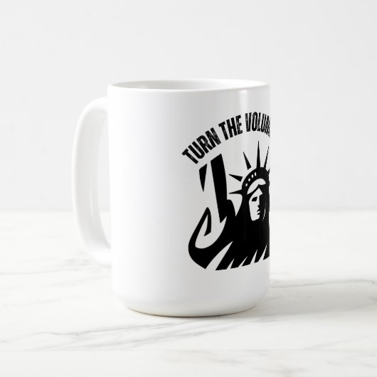 Turn The Volume Up New York Zohran Mamdani Koffiemok (Voorkant links)