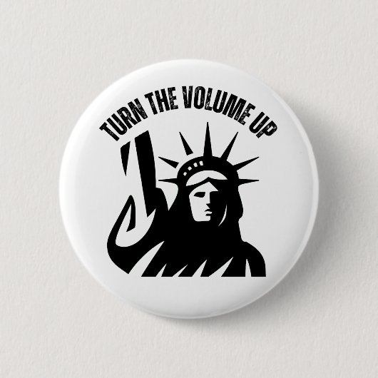 Turn The Volume Up New York Zohran Mamdani Ronde Button 5,7 Cm (Voorkant)