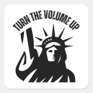 Turn The Volume Up New York Zohran Mamdani Vierkante Sticker