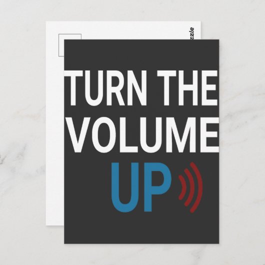 Turn the Volume Up Png Zohran Mamdani NYC T-Shirt Briefkaart (Voorkant / Achterkant)