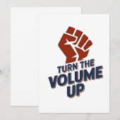 Turn the Volume Up Zohran NYC Major Democrat Notitiekaartje (Voorkant / Achterkant)