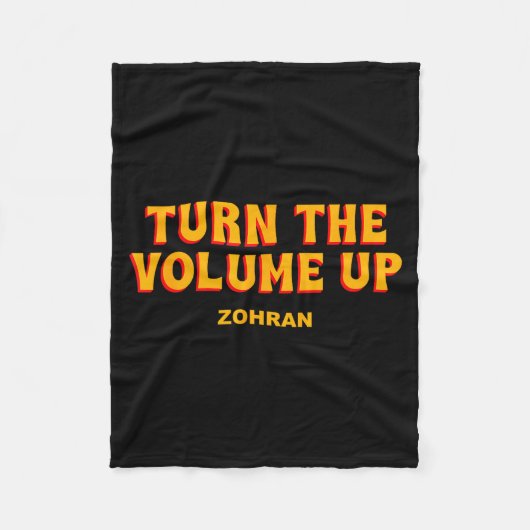 Turn The Volume Up Zohran Quote Saying  Fleece Deken (Voorkant)