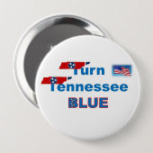 TURN TN BLUE RONDE BUTTON 4,0 CM (Voorkant /achterkant)