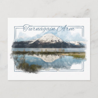 Turnagain Arm Alaskan Waterverf Briefkaart