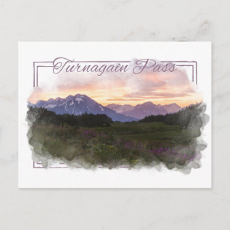 Turnagain Pass Alaskan Waterverf Briefkaart