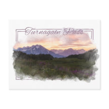 Turnagain Pass Alaskan Waterverf Briefkaart