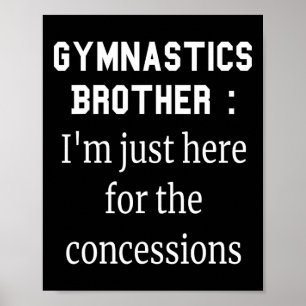 Turnbroer T-shirt Gymnast Sibling Tee Leuk Poster