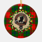 Turnbull Clan Badge & Tartan Gepersonaliseerde Ker Keramisch Ornament (Voorkant)