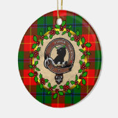 Turnbull Clan Badge & Tartan Gepersonaliseerde Ker Keramisch Ornament (Links)