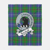 Turnbull Hunting Clan Badge Tartan Pset Fleece Deken (Voorkant)