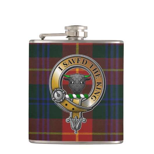 Turnbull Tartan & Badge Heupfles (Voorkant)