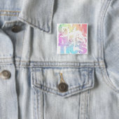 Turnconfetti Letters Vierkante Button 5,1 Cm (In situ)