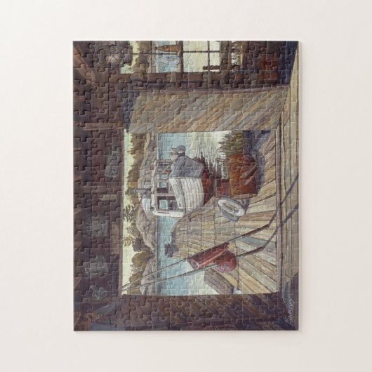 Turne Shed at Dawn beroemd gemaakt door Charlie Ra Legpuzzel (Verticaal)