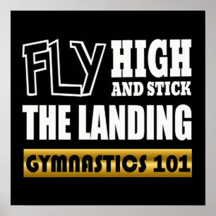 Turnen 101 Vlieg hoog - Bar Gymnast Poster