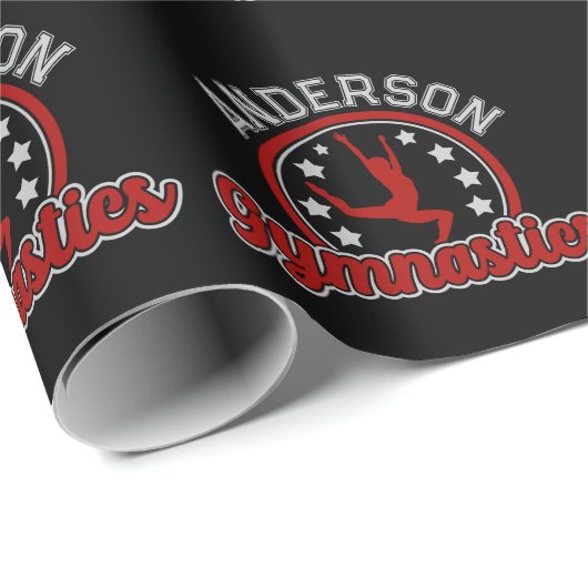 Turnen ADD NAAM Turnster Sprongvloer Atleet Cadeaupapier (Rol Hoek)