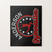 Turnen ADD NAME Turner Sprong Vloer Atleet Legpuzzel (Verticaal)