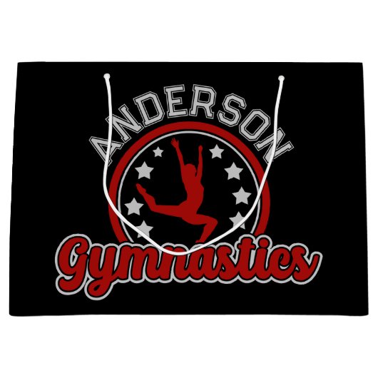 Turnen ADD NAME Turnster Sprongvloer Atleet  Groot Cadeauzakje (Voorkant)