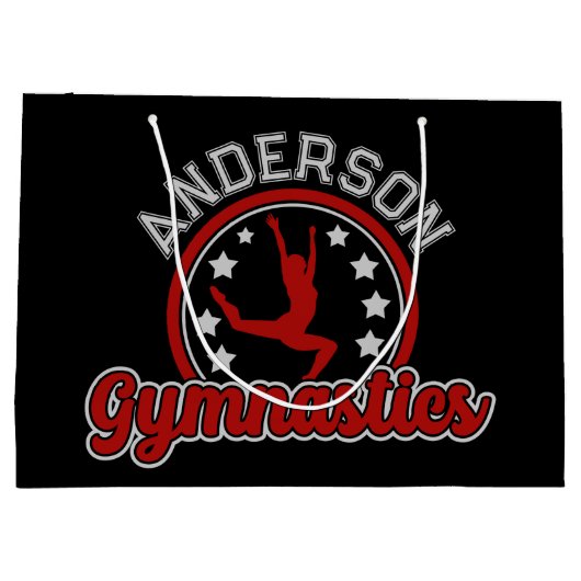 Turnen ADD NAME Turnster Sprongvloer Atleet  Groot Cadeauzakje (Achterkant)