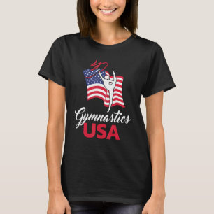Turnen Amerikaanse Vlag USA US Patriottische Gymna T-shirt
